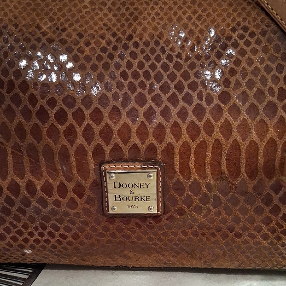 Dooney & Bourke Brown Leather Shoulder Bag - Picture 2 of 7